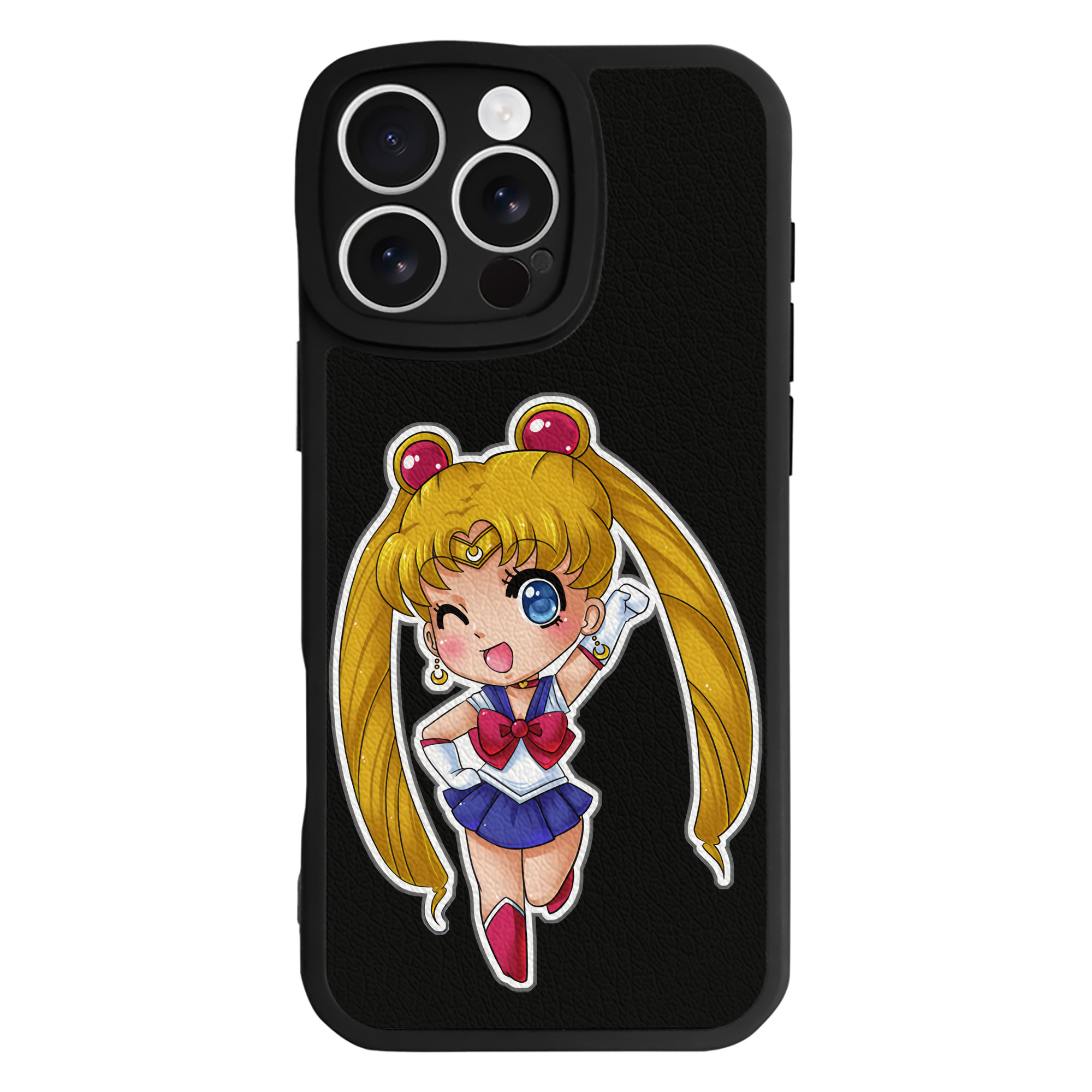 （画像用） 美少女戦士セーラームーン 月野 うさぎ つきの うさぎ Sailor Moon Tsukino Usagi 【iPhone 16シリーズ対応】シリコンスマホケース（レザー調） 材質：シリコン